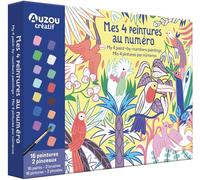 Mon coffret d'artiste - Mes 4 peintures au numéro : Merveilleuse nature + 2 pinceaux - Paula McGloin - Auzou Philippe Eds - Coffret - Document jeunesse