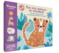 Mon coffret d'artiste - mes gros animaux en mosaiques - Wendy Kendall - Auzou Éditions - Coffret - Document jeunesse