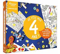 Mon coffret d'artiste - Mon coffret d'anniversaire - Je fête mes 4 ans ! - + pinceaux en bois + crayons de couleurs - Steffie BIDET - Auzou Philippe Eds - Jeux livres objets