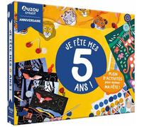 Mon coffret d'artiste - Mon coffret d'anniversaire - Je fête mes 5 ans ! - + cartes a gratter + stylets + guirlandes - Nadia Taylor - Auzou Éditions - Jeux livres objets