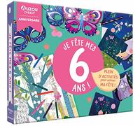 Mon coffret d'artiste - Mon coffret d'anniversaire - Je fête mes 6 ans ! - + masques a decorer + crayons de couleurs - Klara Hawkins - Auzou Éditions - Jeux livres objets
