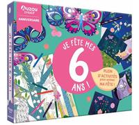 Mon coffret d'artiste - Mon coffret d'anniversaire - Je fête mes 6 ans ! - + masques a decorer + crayons de couleurs - Klara Hawkins - Auzou Éditions - Jeux livres objets