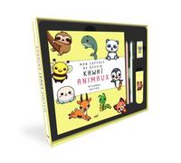 Mon Coffret De Dessin Kawaï - Animaux - Avec 1 Livre, 1 Feutre Noir À Pointe Fine, 1 Crayon, 1 Gomme Et 1 Marque-Pages Aimanté
