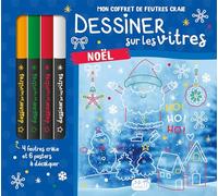 Mon coffret de feutres craie - dessiner sur les vitres - noël