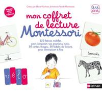 Mon Coffret De Lecture Montessori - Avec 30 Cartes Images, 120 Lettres Mobiles, 30 Tickets De Lecture Et 1 Casier De Rangement Des Lettres