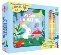 Mon coffret d'éveil sensoriel - j'écoute la nature - Un livre sonore avec 6 la nature et un joli bâton de pluie en bois ! - Solenne et Thomas - Auzou Philippe Eds - Coffret - Jeux livres objets