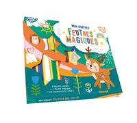 Mon coffret feutres magiques - Avec des stickers, des motifs et un livre de coloriage ! 5 feutres colorés + 1 feutre magique = 10 couleurs pour créer ! livre + 5 feutres - Collectif - Hemma - Coffret
