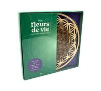 Mon Coffret Fleur De Vie - L'art De Recharger Les Pierres - Avec Un Livre D'initiation, 10 Pierres Roulées Et Brutes Et Une Fleur De Vie En Bois