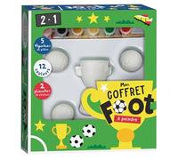 Mon coffret foot à peindre - coffret créatif de figurines en plâtre à peindre et à décorer - activités manuelles pour enfants à partir de 4 ans