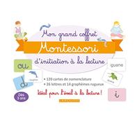 Collectif – Mon coffret Montessori initiation à la lecture – 120 cartes, 26 lettres, 14 graphèmes