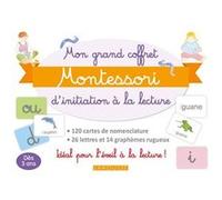 Collectif – Mon coffret Montessori initiation à la lecture – 120 cartes, 26 lettres, 14 graphèmes