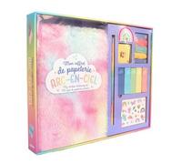 Mon coffret papeterie arc-en-ciel 1 carnet secret - Sandrine Monnier - Auzou Éditions - Coffret - Jeux livres objets