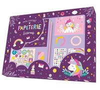 Mon coffret papeterie Licornes +1 carnet + 3 cartes post - Carotte Et Compagnie - Hemma - broché - Jeux livres objets