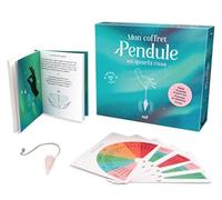 Mon coffret Pendule en quartz rose: Un pendule divinatoire en pierre naturelle certifiée, un livre d'initiation et 10 planches de radhiesthésie