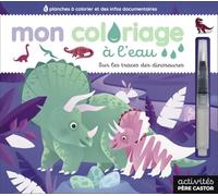 Mon Coloriage À L'eau - Sur Les Traces Des Dinosaures - Avec 1 Pinceau À Eau