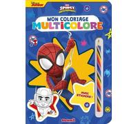 Mon coloriage multicolore - Livre coloriage - Livre coloriage avec crayon - Livre coloriage 4 ans - Livre coloriage Marvel - Livre coloriage Spidey