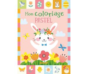 Mon coloriage pastel - Pâques - coloriage - pastel - lapin - 3 ans