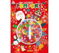 Mon coloriage pompons - Noël - Coloriage - Pompons multicolores - colle - activités - Bricolage - 4 ans