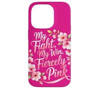 Mon Combat Ma Victoire Rose Sensibilisation au Cancer Coque pour iPhone 14 Pro