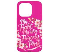 Mon Combat Ma Victoire Rose Sensibilisation au Cancer Coque pour iPhone 15 Pro