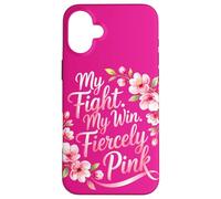 Mon Combat Ma Victoire Rose Sensibilisation au Cancer Coque pour iPhone 16 Plus