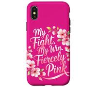 Mon Combat Ma Victoire Rose Sensibilisation au Cancer Coque pour iPhone X/XS