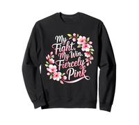 Mon Combat Ma Victoire Rose Sensibilisation au Cancer Sweatshirt