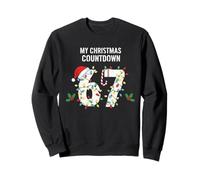 Mon Compte à rebours de Noël 67 lumières de Noël Père Noël Sweatshirt