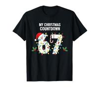 Mon Compte à rebours de Noël 67 lumières de Noël Père Noël T-Shirt