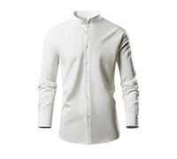 Mon Compte Client Amazon Commande, Chemise Blanche Homme Slim Fit Grande Taille Shirts Col Mao Manches Longues Chemise Blanche Infroissable Bouton Chemises sans Repassage Hiver Chemise