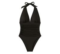 Mon Compte Maillot De Bain Femme 1 Pieces Rembourré Ronde Classique Bikini Sport Pas Cher Maillot De Bain Menstruel Ado sans Manche Piscine Maillot De Bain 1 Pièce Gainant Noir S