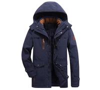 Mon compte Mes commandes Veste d'hiver pour homme Rembourrée et épaisse Style décontracté avec poches Manteau Longueur genou Homme, bleu, L