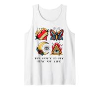 Mon Corps est ma Carte de Vie (Graphique de Tatouage) Débardeur