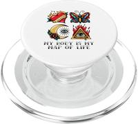 Mon Corps est ma Carte de Vie (Graphique de Tatouage) PopSockets PopGrip pour MagSafe