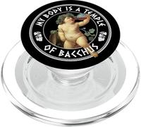 Mon Corps est Un Temple de Bacchus - Dieu du vin PopSockets PopGrip pour MagSafe