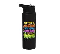 Mon corps est une machine qui transforme tout en diarrhée Stainless Steel Insulated Water Bottle
