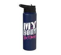 « Mon corps, son choix » : phrase drôle, copine, copain Stainless Steel Insulated Water Bottle