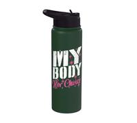 « Mon corps, son choix » : phrase drôle, copine, copain Stainless Steel Insulated Water Bottle
