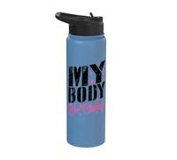 « Mon corps, son choix » : phrase drôle, copine, copain Stainless Steel Insulated Water Bottle
