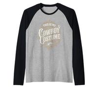 Mon Costume de Cowboy Amusant Paresseux Halloween Graphique Manche Raglan