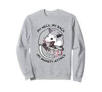 Mon Cou, Mon Dos, ma Crise d'anxiété, mème drôle d'opossum Sweatshirt