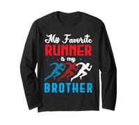 Mon Coureur préféré est Mon frère, Fier de Soutenir l'athlétisme Manche Longue