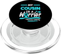 Mon Cousin est Un Guerrier Sensibilisation au Cancer du col de l'utérus PopSockets PopGrip pour MagSafe