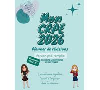 Mon CRPE 2026: Mon planner de révisions pré-rempli pour le CRPE Bac +5 - interne - 3e voie