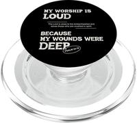 Mon culte est Fort Parce Que Mes blessures étaient des versets bibliques Profonds PopSockets PopGrip pour MagSafe