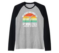 Mon cœur Appartient à la Gymnastique et à la Gymnastique de Mes athlètes Manche Raglan