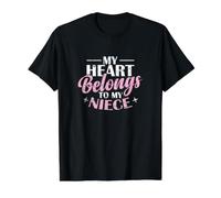 Mon cœur Appartient à ma nièce T-Shirt Graphique avec Valeur