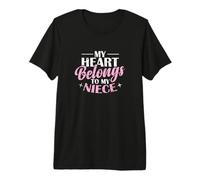 Mon cœur Appartient à ma nièce T-Shirt Haut de Gamme
