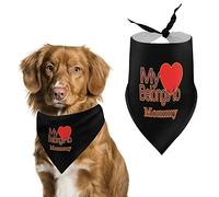 Mon cœur Appartient à Maman Chien Bandanas Triangle Bavoirs pour Chien Mignon écharpe pour Animaux de Compagnie Foulard pour Petit, Moyen et Grand Animal de Compagnie