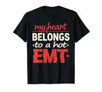 Mon cœur Appartient à Un ambulancier médical Qui Bat Le cœur pour la Saint-Valentin T-Shirt